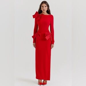 House of CB Lavele Bow-Accent Dress